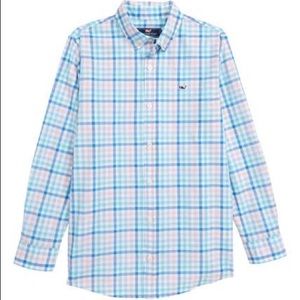 Vineyard Vines boys Atala tartan shirt size 16
